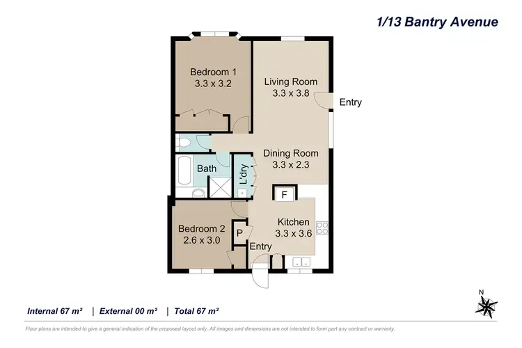 Floorplan of Homely unit listing, 1/13 Bantry Avenue, Burpengary QLD 4505