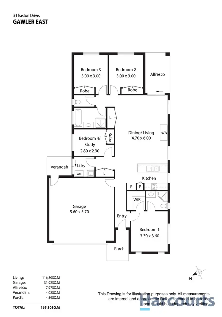 Floorplan of Homely house listing, 51 Easton Drive, Gawler East SA 5118