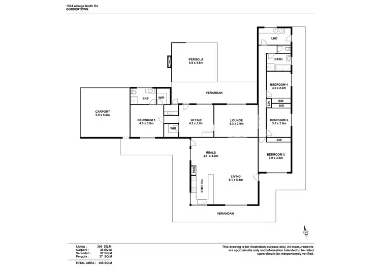 Floorplan of Homely rural property listing, 1534 Wirrega North Road, Keith SA 5267