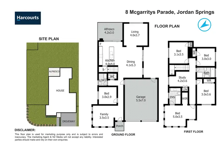Floorplan of Homely house listing, 8 Mcgarritys Parade, Jordan Springs NSW 2747