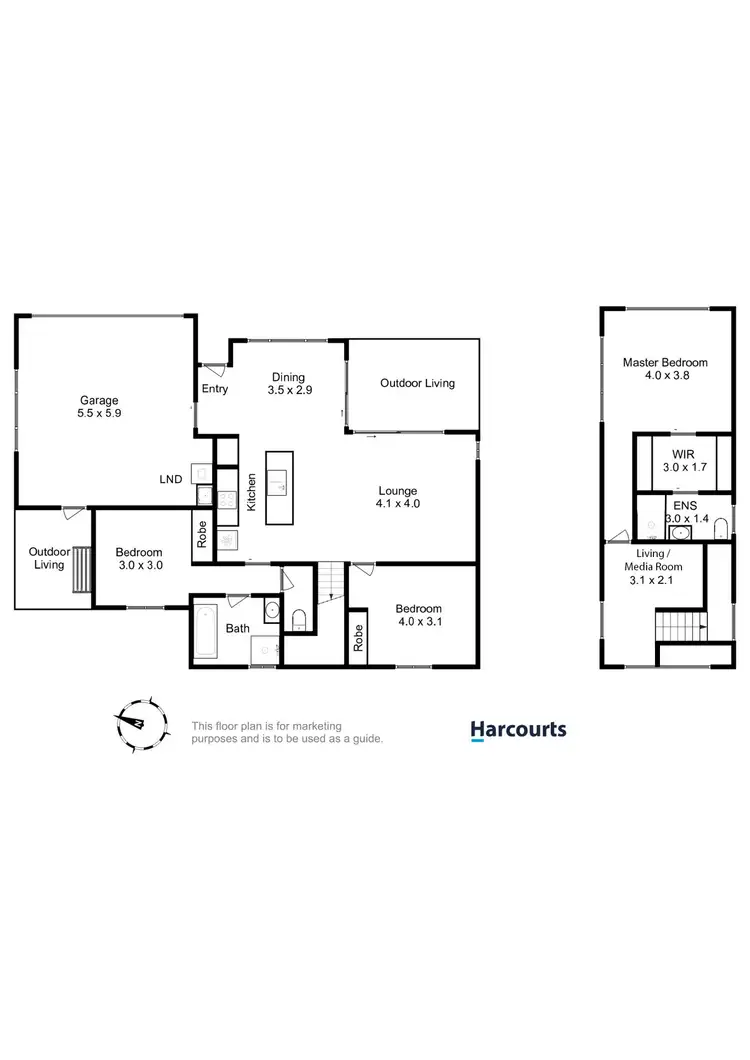 Floorplan of Homely villa listing, 1/32 Skillion Road, Howrah TAS 7018