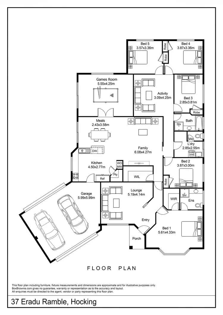 Floorplan of Homely house listing, 37 Eradu Ramble, Hocking WA 6065