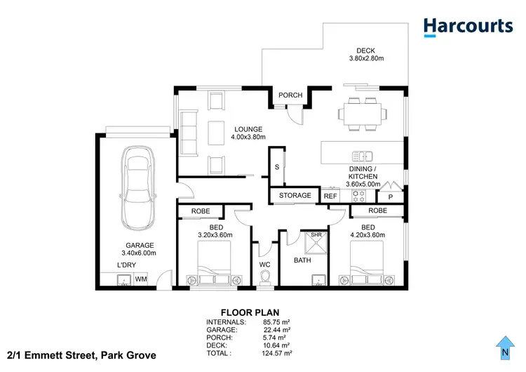 Floorplan of Homely villa listing, 2/1 Emmett Street, Park Grove TAS 7320