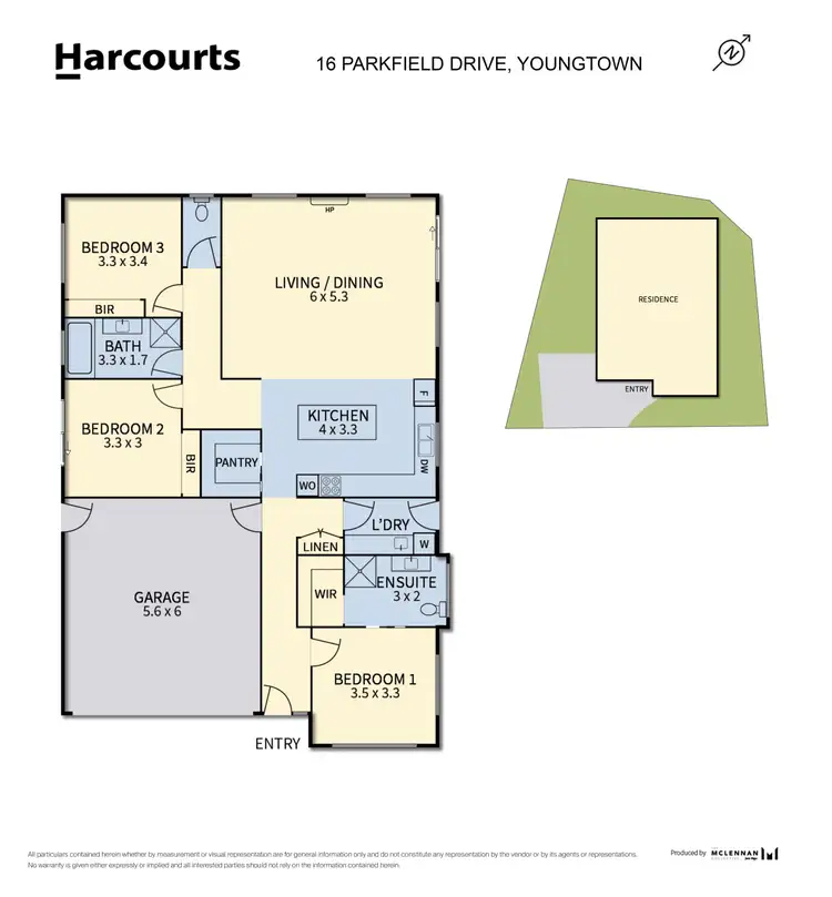 Floorplan of Homely house listing, 16 Parkfield Drive, Youngtown TAS 7249