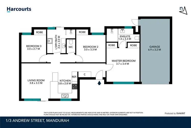 Floorplan of Homely house listing, 1/3 Andrew Street, Mandurah WA 6210