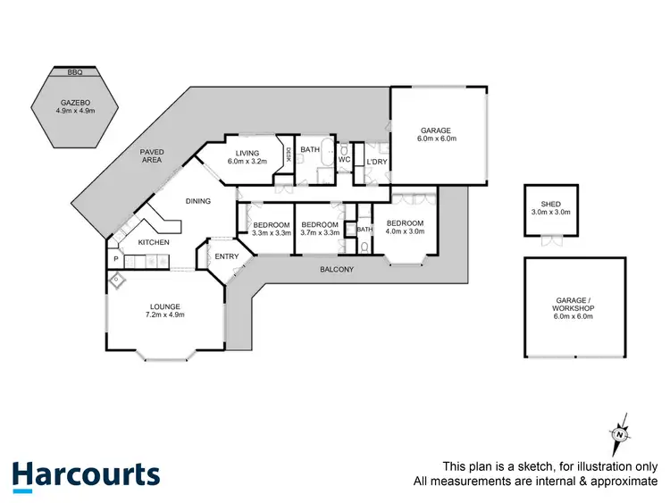 Floorplan of Homely house listing, 20 Morella Drive, Huonville TAS 7109