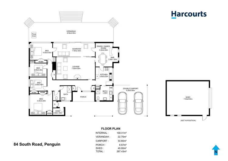 Floorplan of Homely house listing, 84 South Road, Penguin TAS 7316