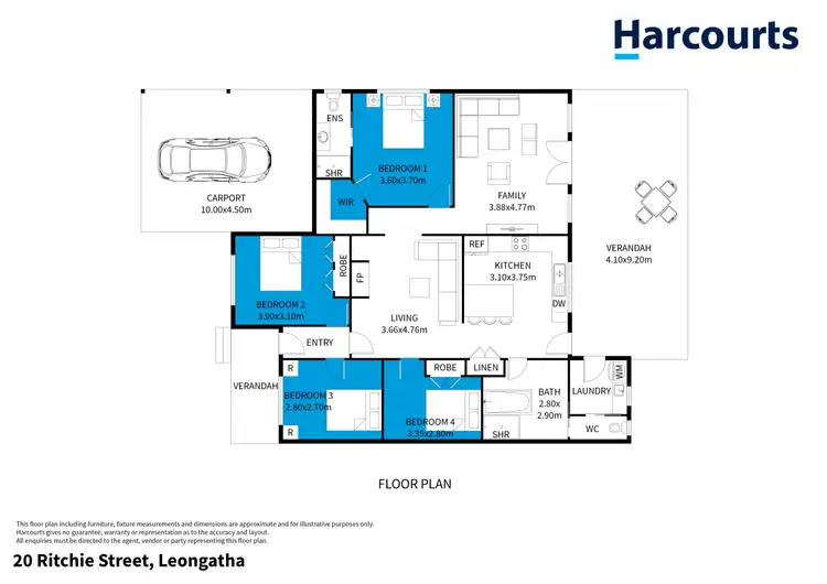 Floorplan of Homely house listing, 20 Ritchie Street, Leongatha VIC 3953