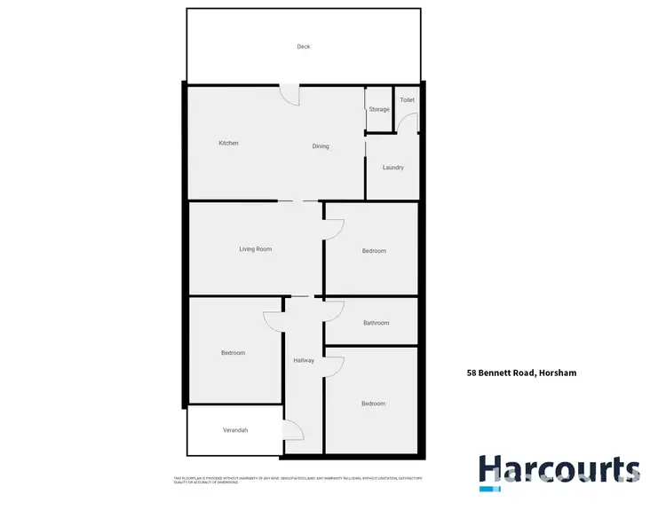Floorplan of Homely house listing, 58 Bennett Road, Horsham VIC 3400