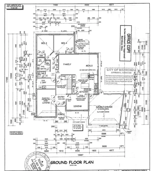 Floorplan of Homely house listing, 17 Merrang Circuit, Carramar WA 6031