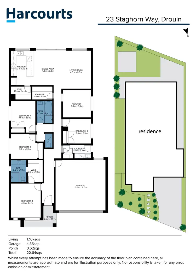 Floorplan of Homely house listing, 23 Staghorn Way, Drouin VIC 3818