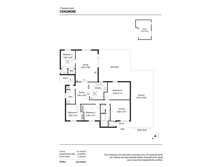 Floorplan of Homely house listing, 7 Coorara Court, Craigmore SA 5114