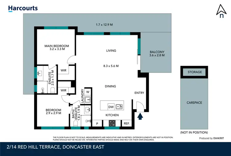 Floorplan of Homely apartment listing, 2/14 Red Hill Terrace, Doncaster East VIC 3109
