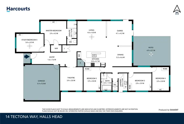 Floorplan of Homely house listing, 14 Tectona Way, Halls Head WA 6210