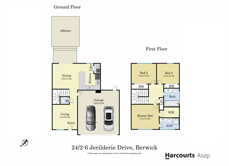Floorplan of Homely townhouse listing, 24/2-6 Jerilderie Drive, Berwick VIC 3806
