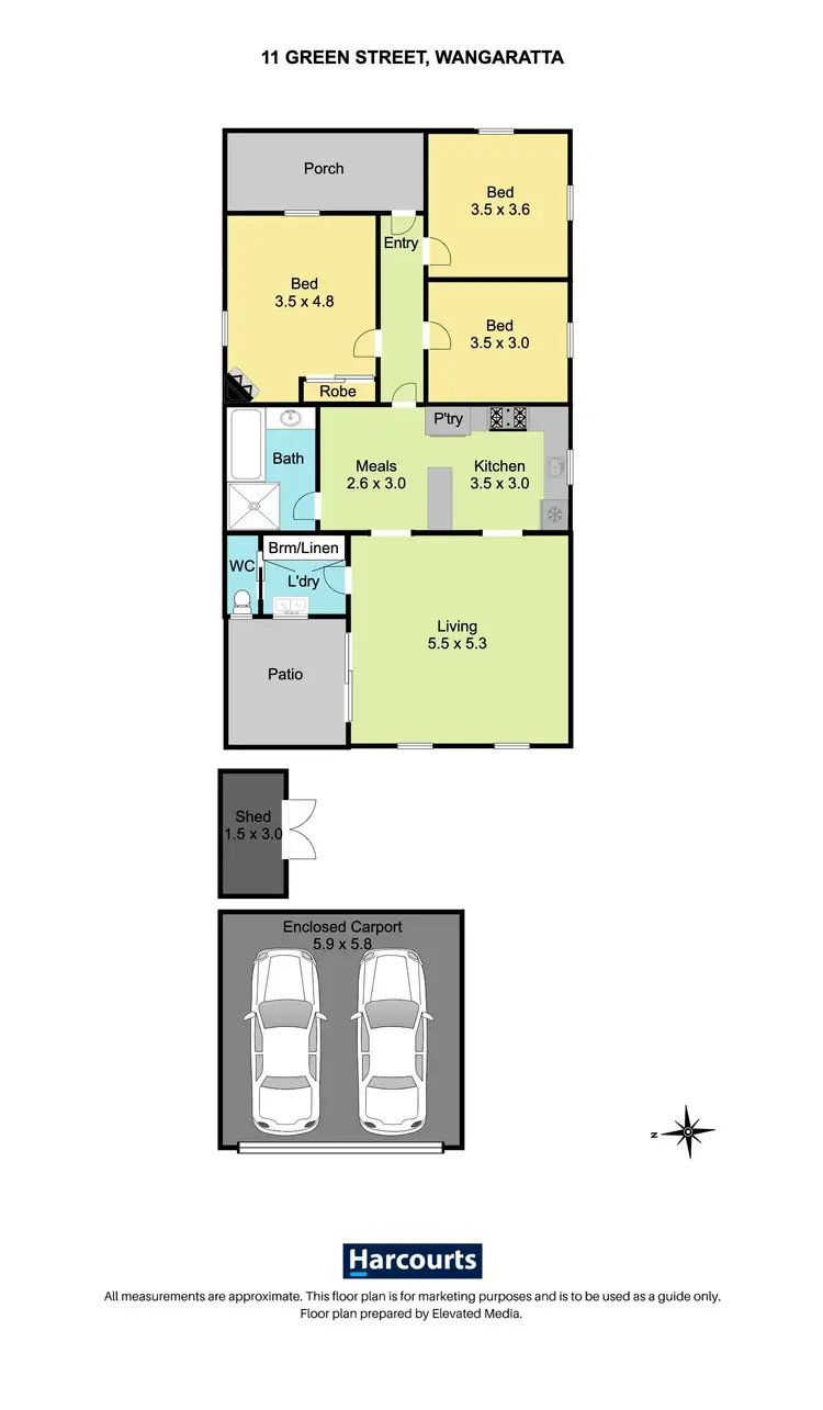 Floorplan of Homely house listing, 11 Green Street, Wangaratta VIC 3677