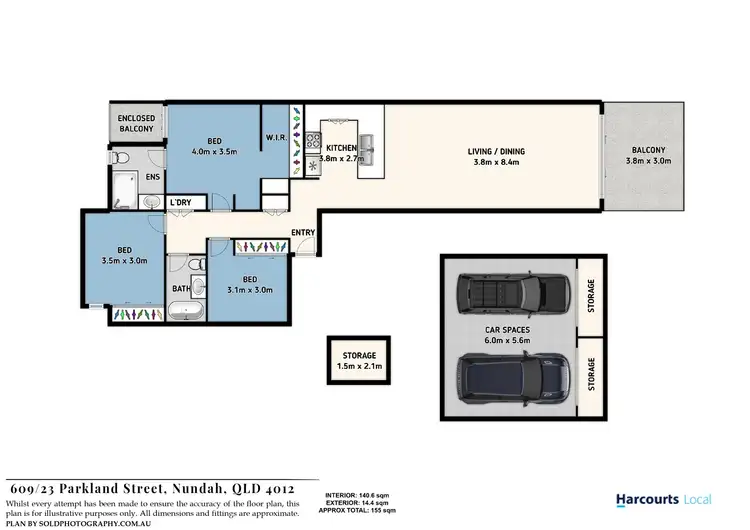 Floorplan of Homely unit listing, 609/23 Parkland Street, Nundah QLD 4012
