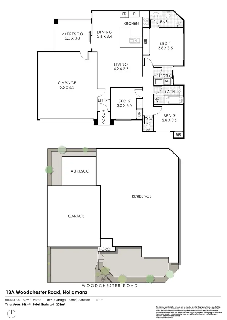 Floorplan of Homely house listing, 13A Woodchester Road, Nollamara WA 6061