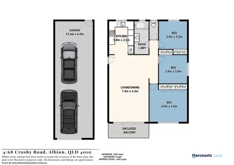 Floorplan of Homely apartment listing, 4/68 Crosby Road, Albion QLD 4010