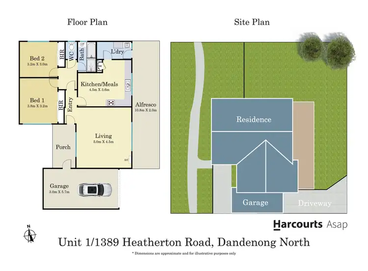 Floorplan of Homely unit listing, 1/1389 Heatherton Road, Dandenong North VIC 3175