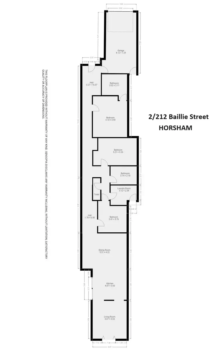 Floorplan of Homely house listing, 2/212 Baillie Street, Horsham VIC 3400