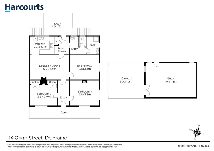 Floorplan of Homely house listing, 14 Grigg Street, Deloraine TAS 7304