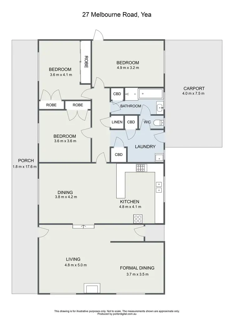 Floorplan of Homely house listing, 27 Melbourne Road, Yea VIC 3717