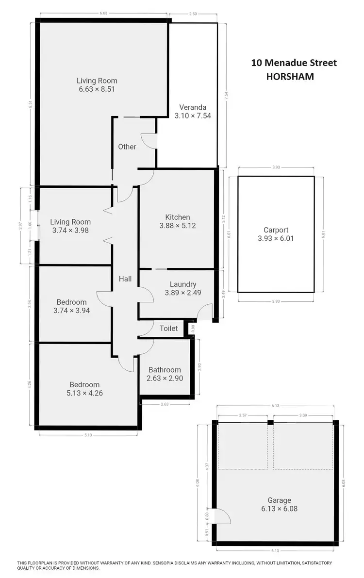 Floorplan of Homely house listing, 10 Menadue Street, Horsham VIC 3400