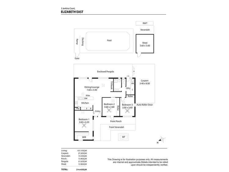 Floorplan of Homely house listing, 3 Jenkins Court, Elizabeth East SA 5112