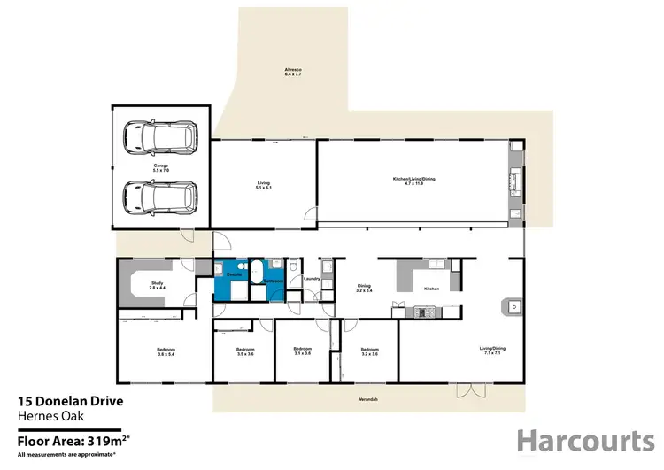 Floorplan of Homely rural property listing, 15 Donelan Drive, Hernes Oak VIC 3825