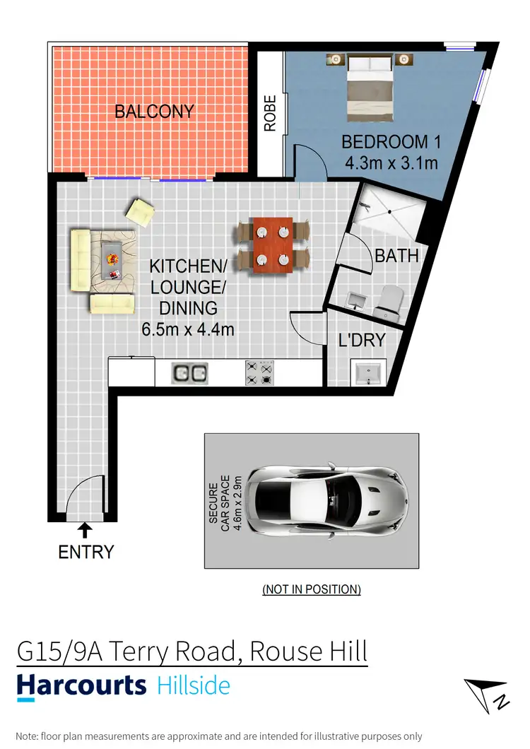Floorplan of Homely apartment listing, G15/9a Terry Road, Rouse Hill NSW 2155