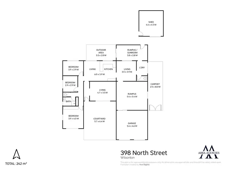 Floorplan of Homely house listing, 398 North Street, Wilsonton QLD 4350