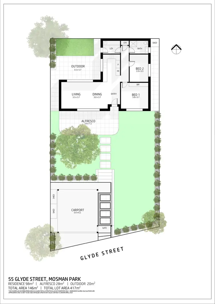 Floorplan of Homely house listing, 55 Glyde Street, Mosman Park WA 6012