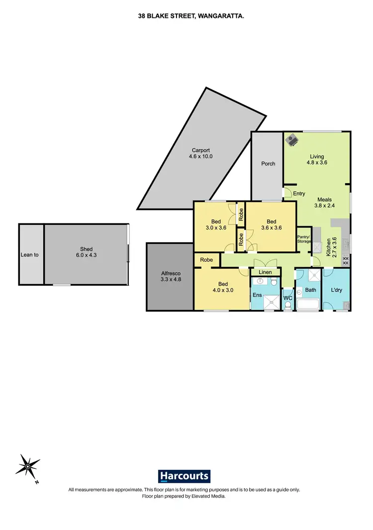 Floorplan of Homely house listing, 38 Blake Street, Wangaratta VIC 3677