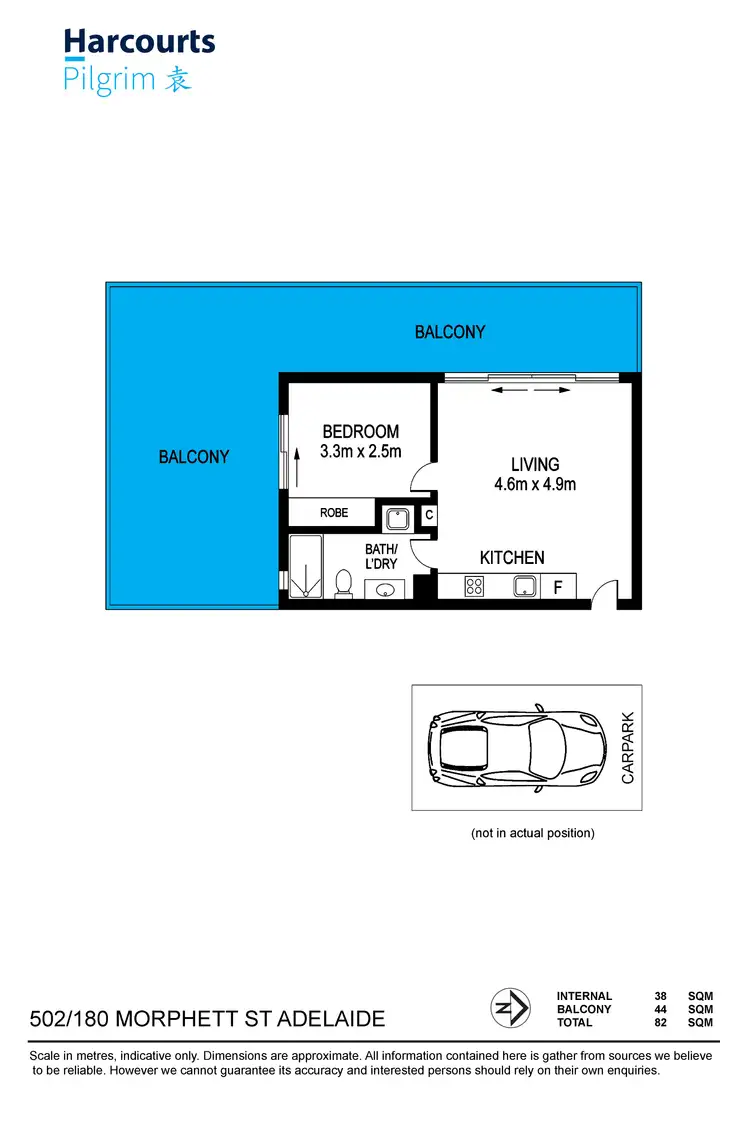 Floorplan of Homely apartment listing, 502/180 Morphett Street, Adelaide SA 5000