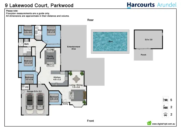 Floorplan of Homely house listing, 9 Lakewood Court, Parkwood QLD 4214