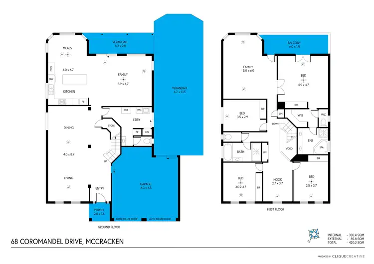 Floorplan of Homely house listing, 68 Coromandel Drive, Mccracken SA 5211