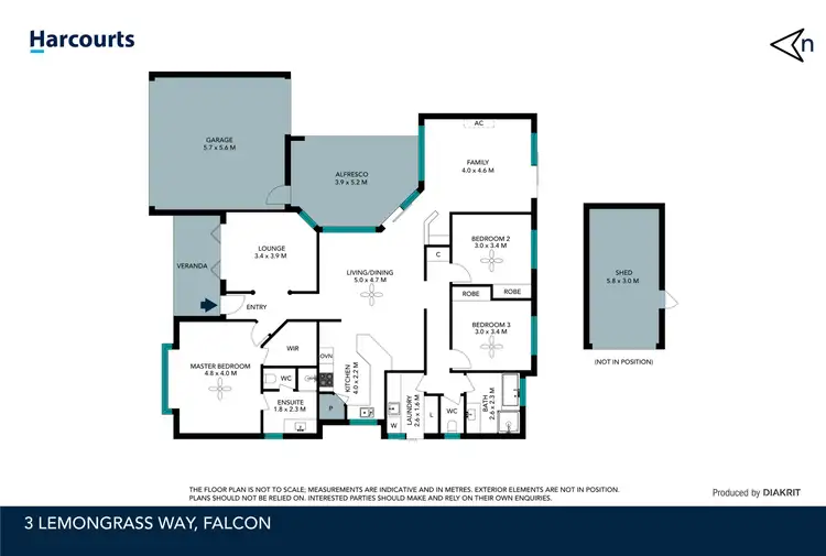 Floorplan of Homely house listing, 3 Lemongrass Way, Falcon WA 6210
