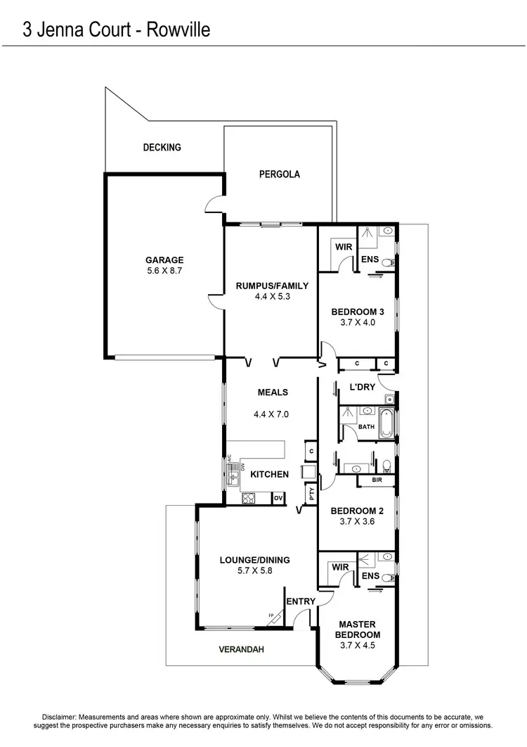 Floorplan of Homely house listing, 3 Jenna Court, Rowville VIC 3178