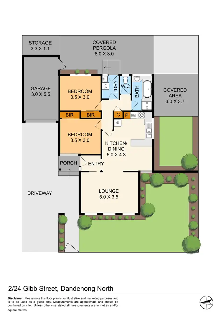 Floorplan of Homely house listing, 2/24 Gibb Street, Dandenong North VIC 3175