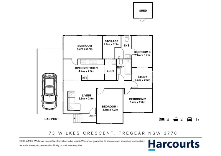 Floorplan of Homely house listing, 73 Wilkes Crescent, Tregear NSW 2770