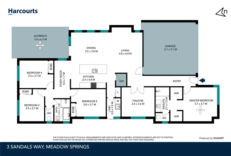 Floorplan of Homely house listing, 3 Sandals Way, Meadow Springs WA 6210
