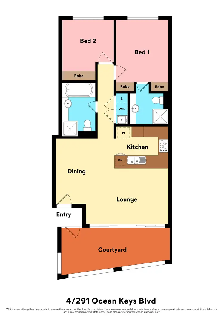 Floorplan of Homely apartment listing, 4/291 Ocean Keys Boulevard, Clarkson WA 6030