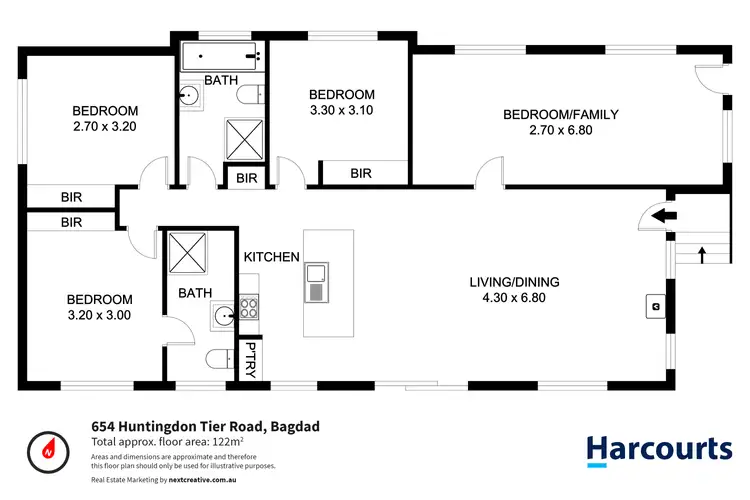 Floorplan of Homely house listing, 654 Huntingdon Tier Road, Bagdad TAS 7030