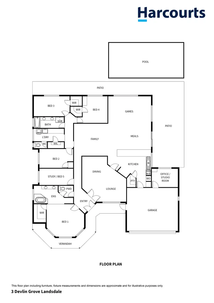 Floorplan of Homely house listing, 3 Devlin Grove, Landsdale WA 6065