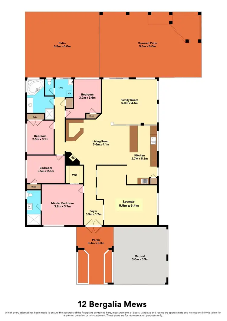 Floorplan of Homely house listing, 12 Bergalia Mews, Currambine WA 6028
