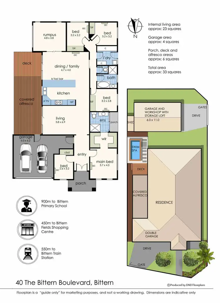 Floorplan of Homely house listing, 40 The Bittern Boulevard, Bittern VIC 3918