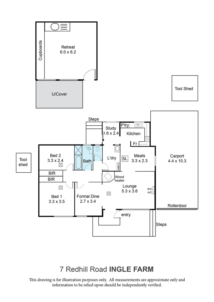 Floorplan of Homely house listing, 7 Redhill Road, Ingle Farm SA 5098