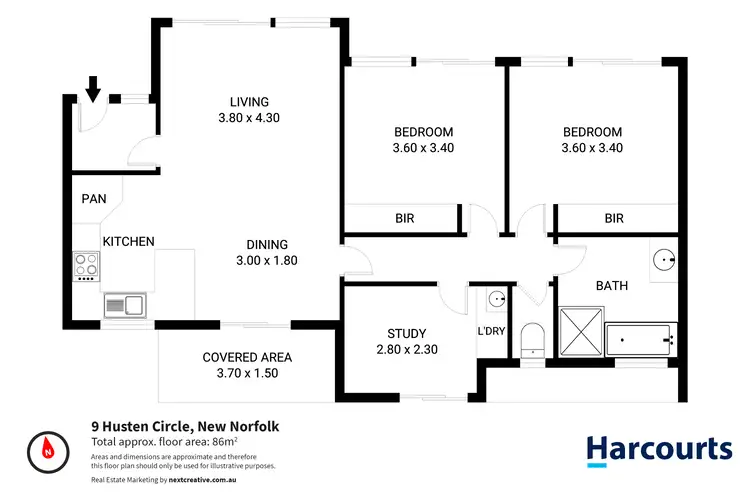 Floorplan of Homely house listing, 9 Husten Circle, New Norfolk TAS 7140