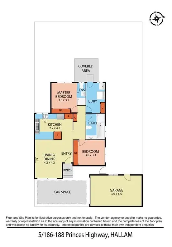 Floorplan of Homely unit listing, 5/186-188 Princes Highway, Hallam VIC 3803